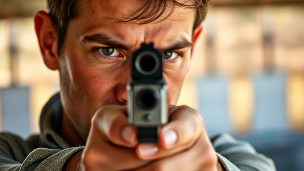 focus on front sight