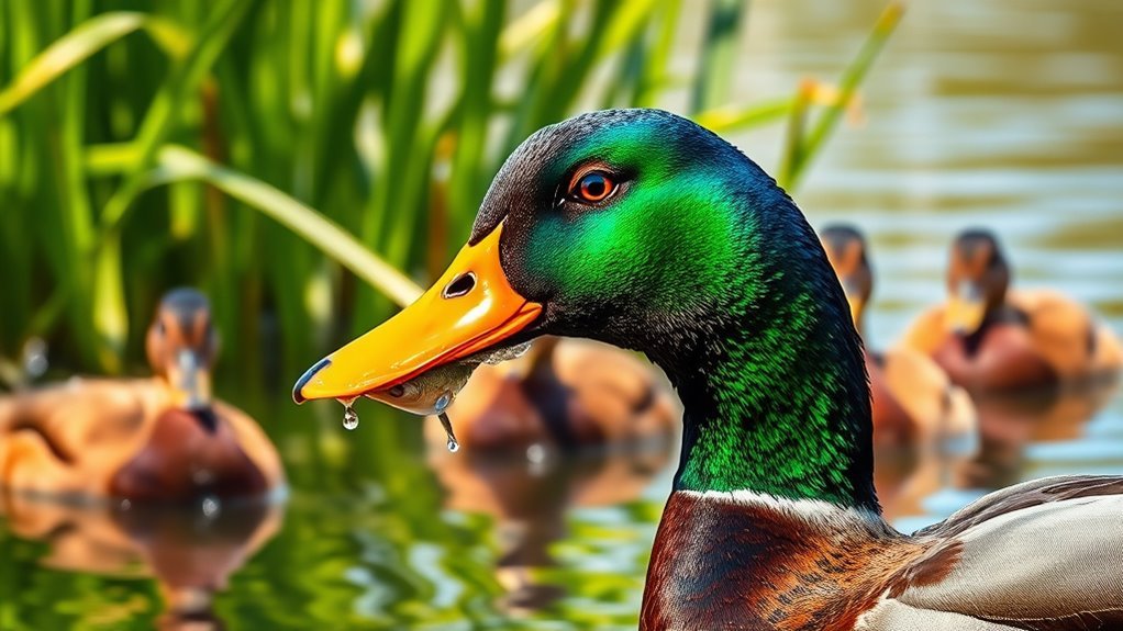 diving ducks hunt fish