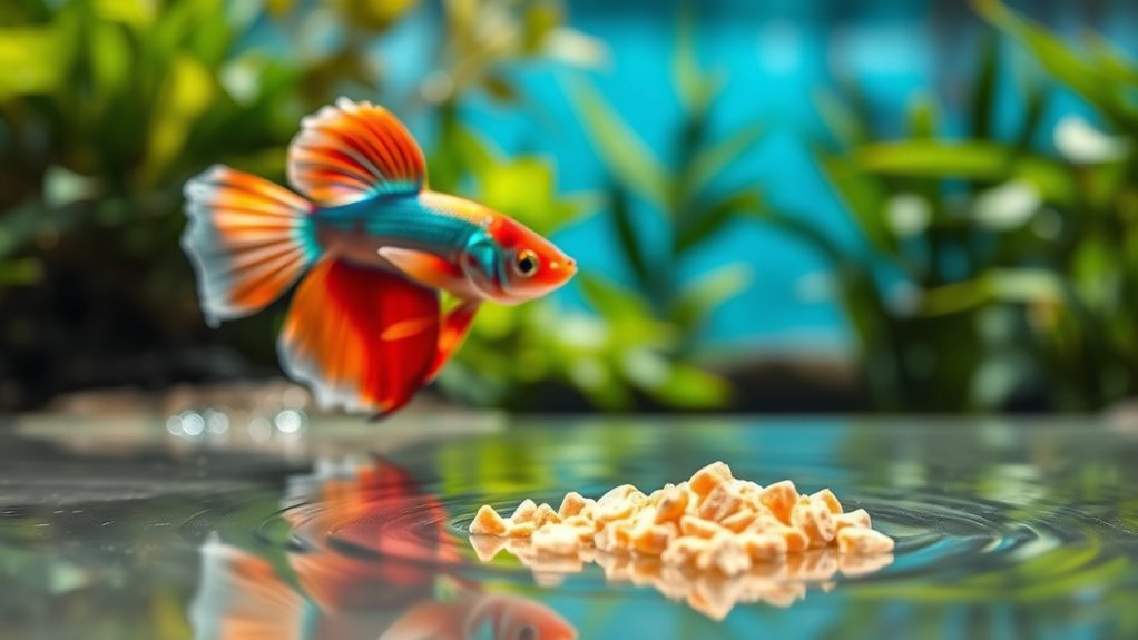 feed small pellets carefully