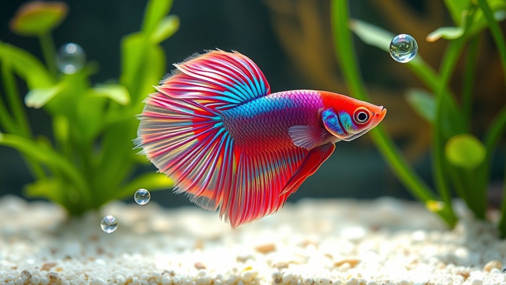 fighting fish rest quietly