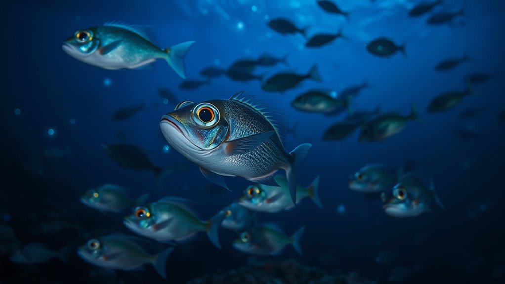 fish eyes optimize low light vision