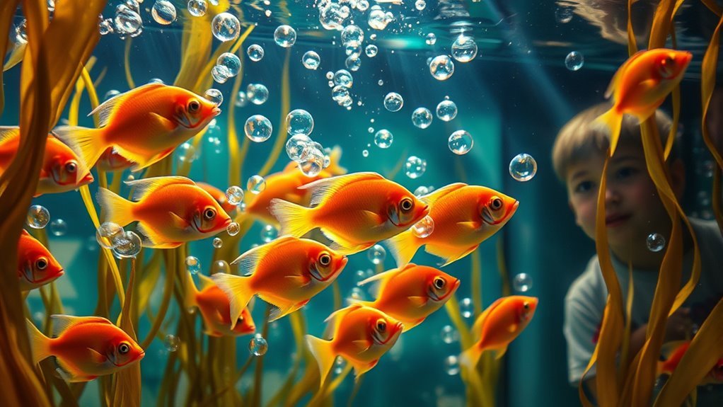 fish release gas bubbles