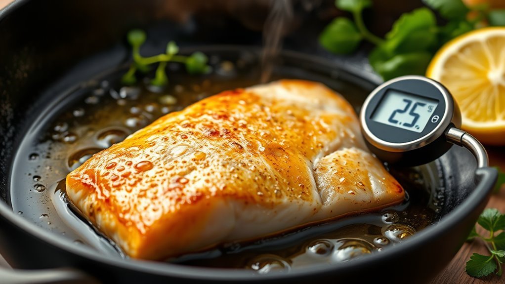 fry fish at perfect temperature