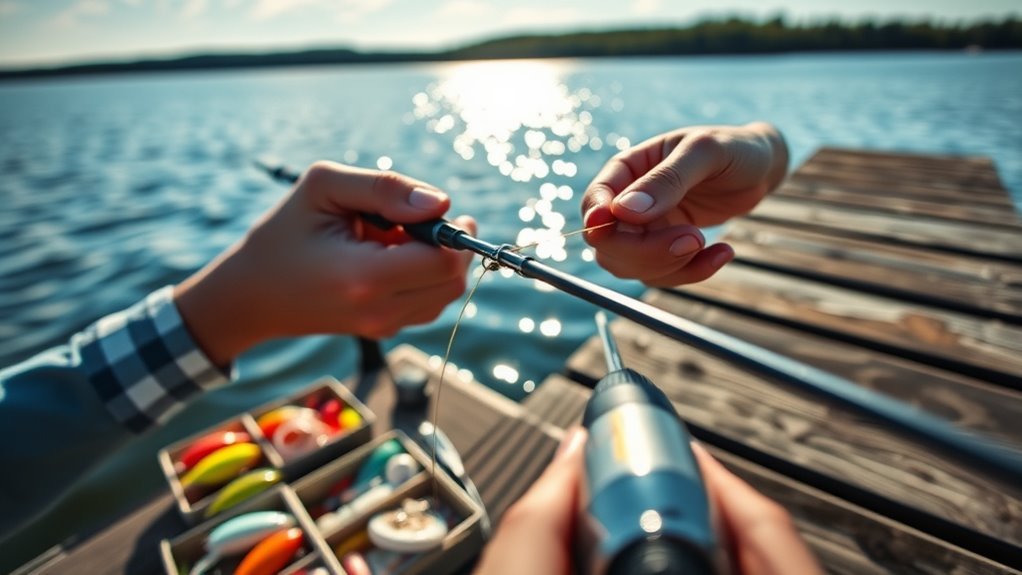 prepare and assemble fishing equipment
