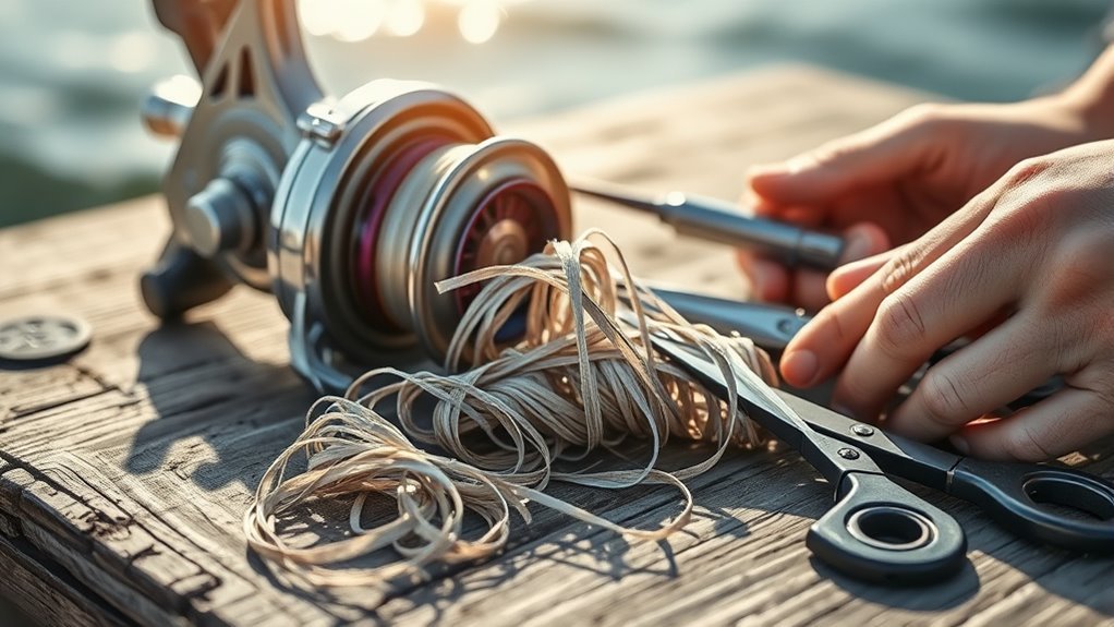 remove old line carefully