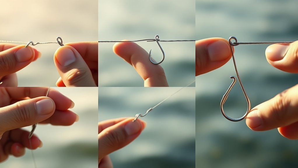 securely attach fishing hook