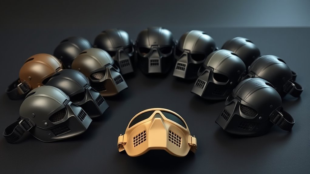 top airsoft half masks
