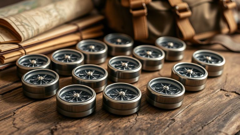 top button compasses for exploration