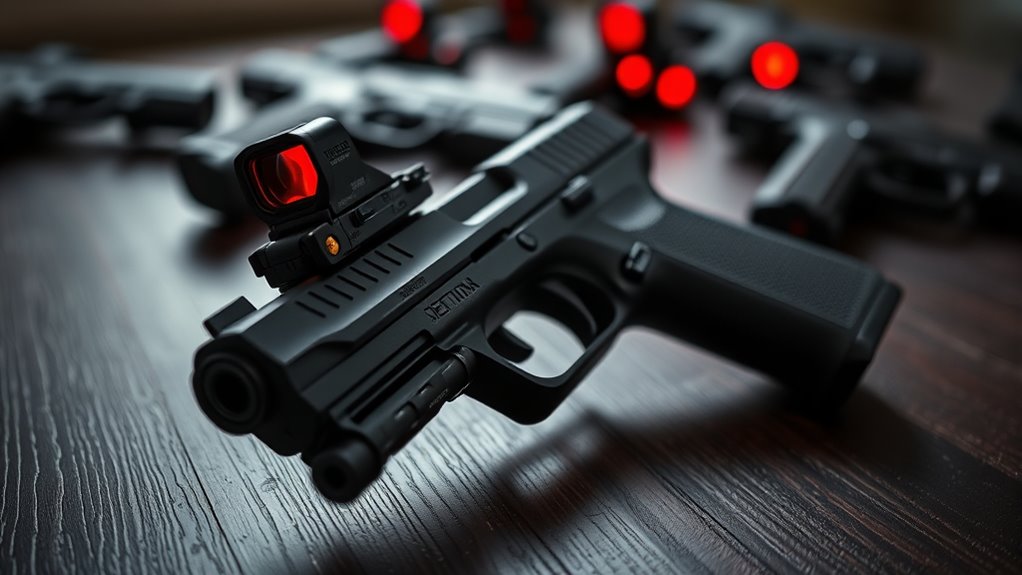 top duty pistol red dots