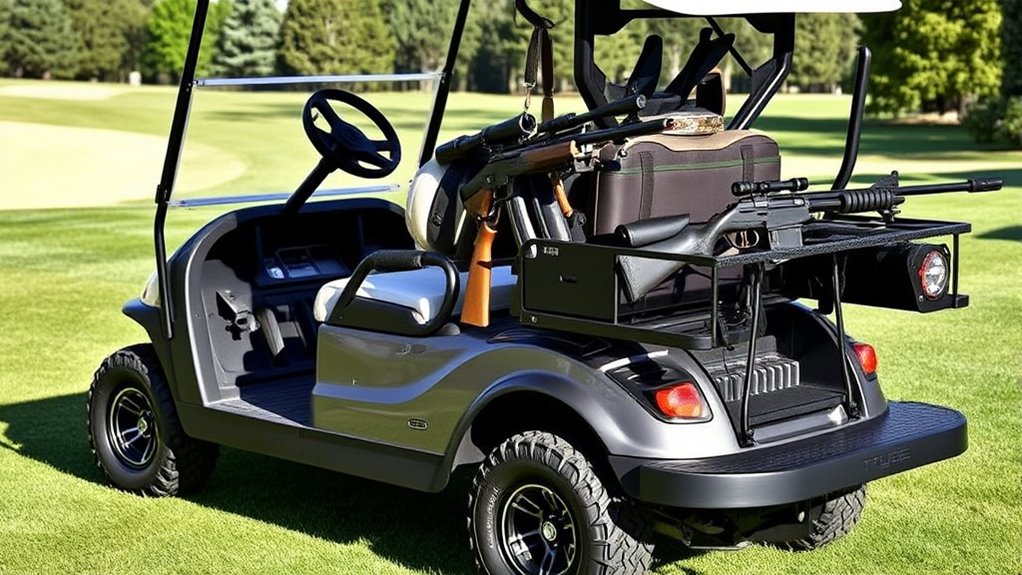 top golf cart gun racks