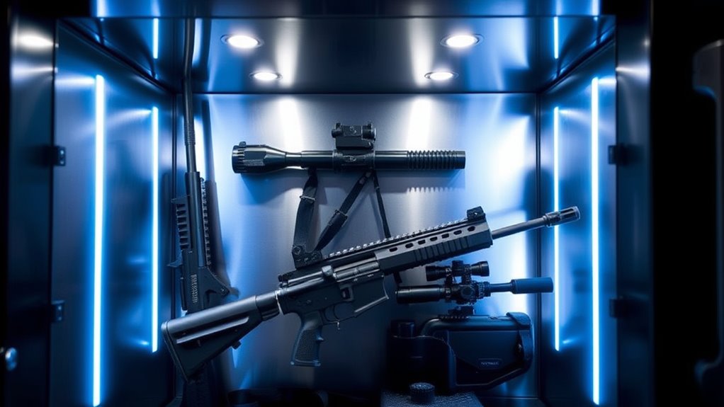 top led gun safe lights