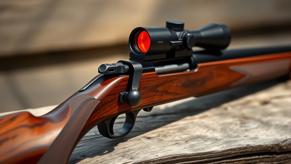 top lever action optics