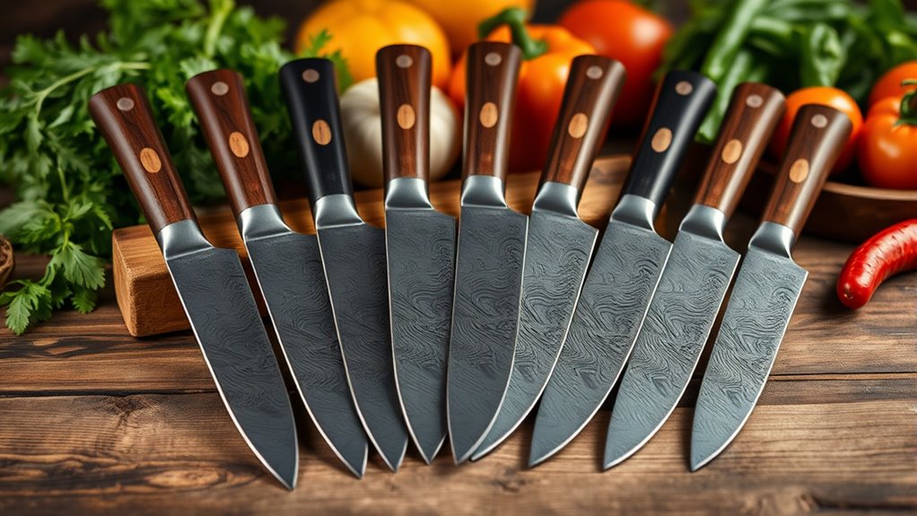 affordable damascus chef knives