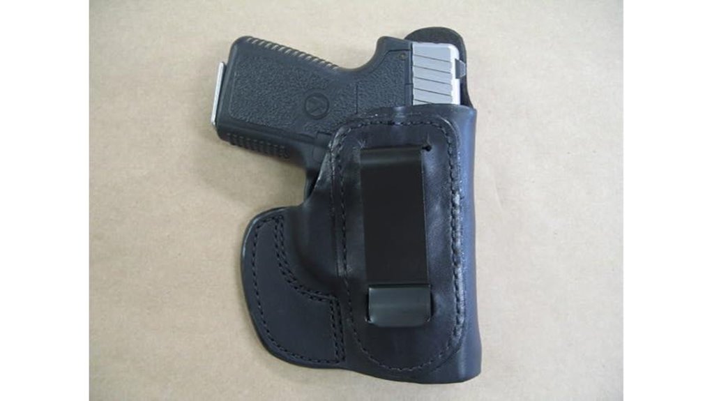 black leather iwb holster