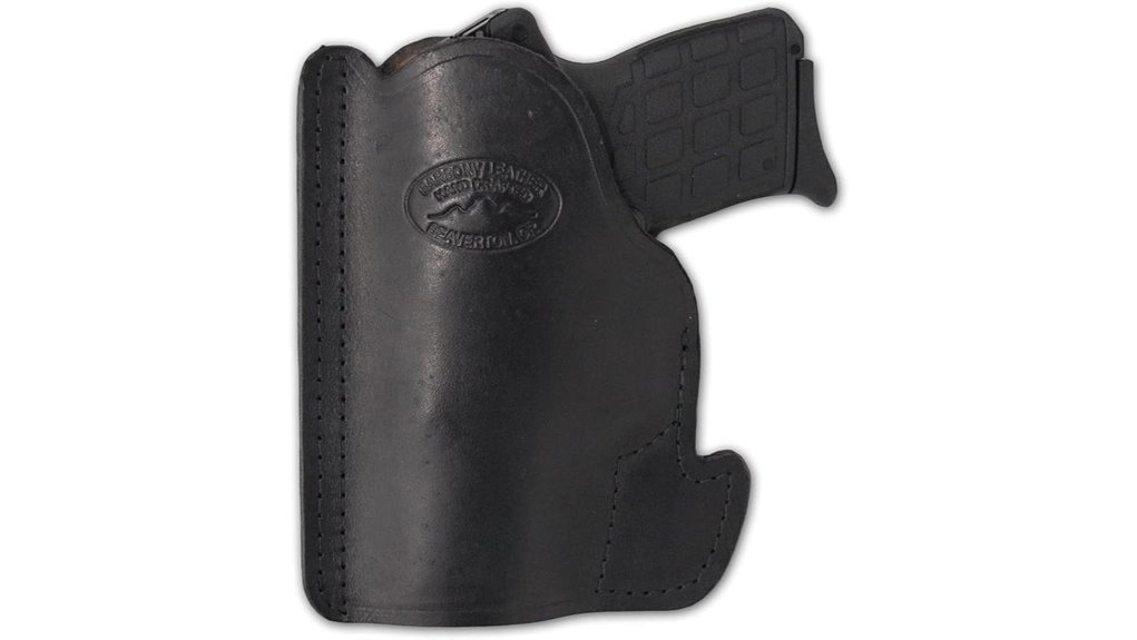 black leather pocket holster