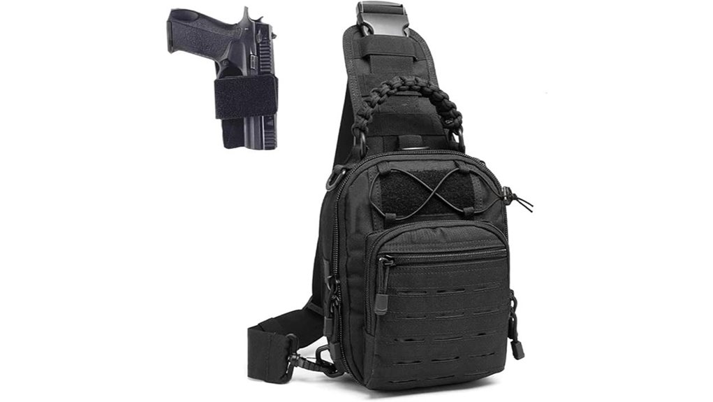black tactical sling bag