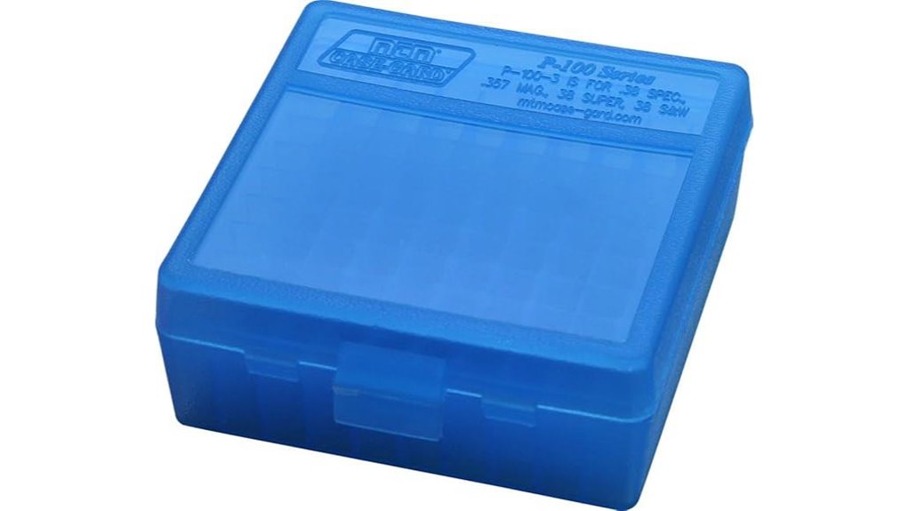 blue clear ammo box