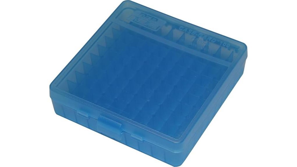 blue flip top ammo box