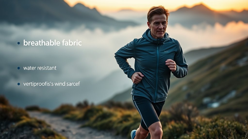 breathable insulated running jacket