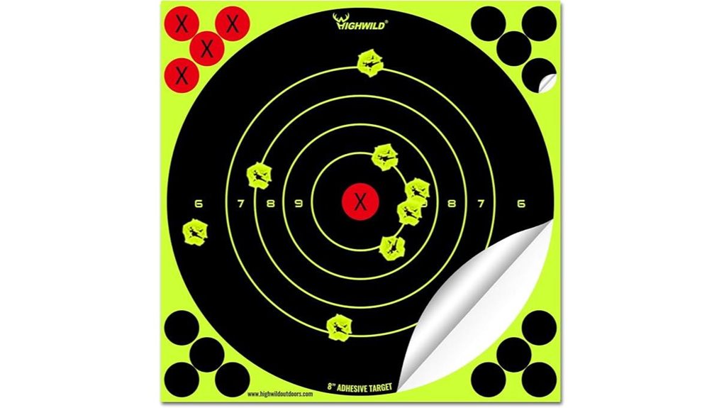 bright fluorescent target stickers