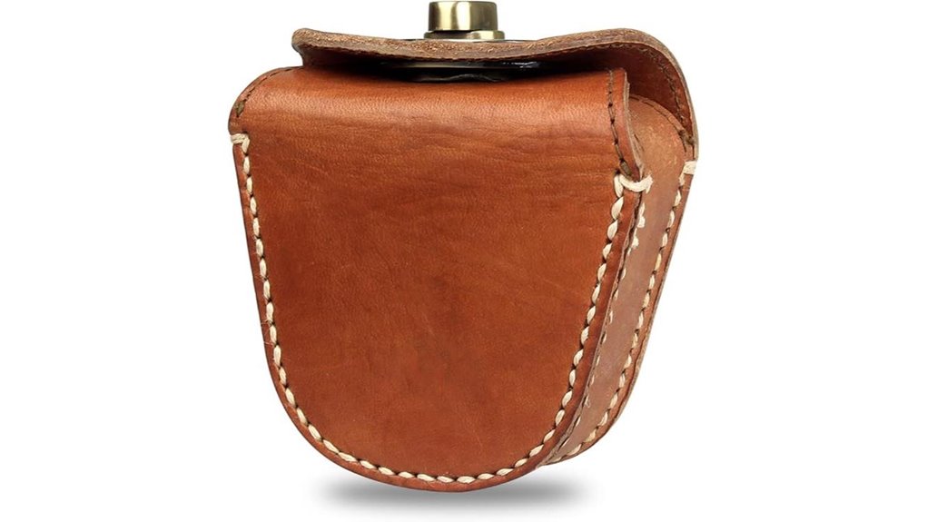 brown genuine leather ammo pouch