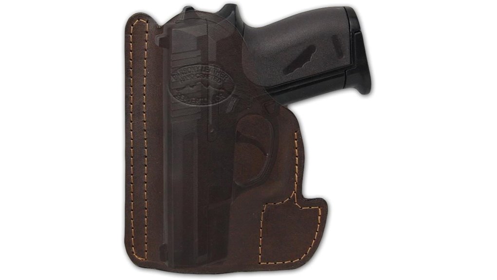 brown leather pocket holster