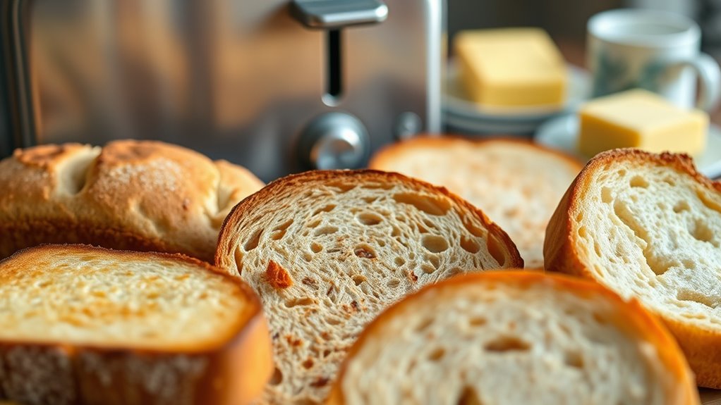 choosing toast for breakfast