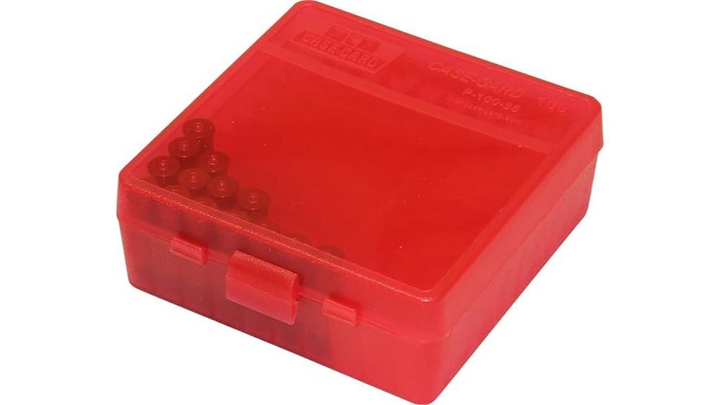 clear red ammo storage