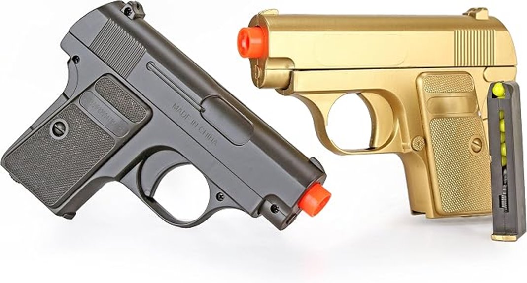 compact dual mini pistols