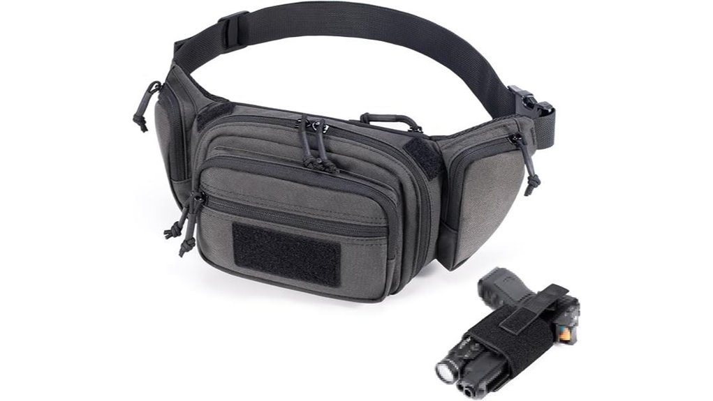 dark grey fanny pack