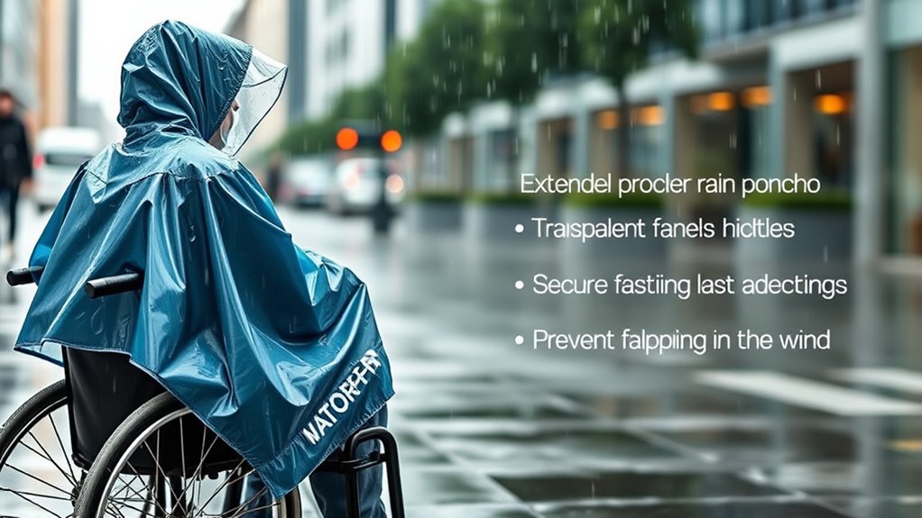 durable weather resistant wheelchair poncho