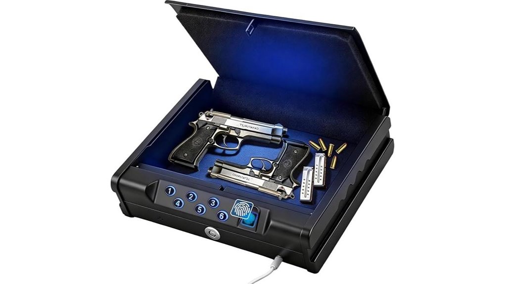 fingerprint handgun quick access