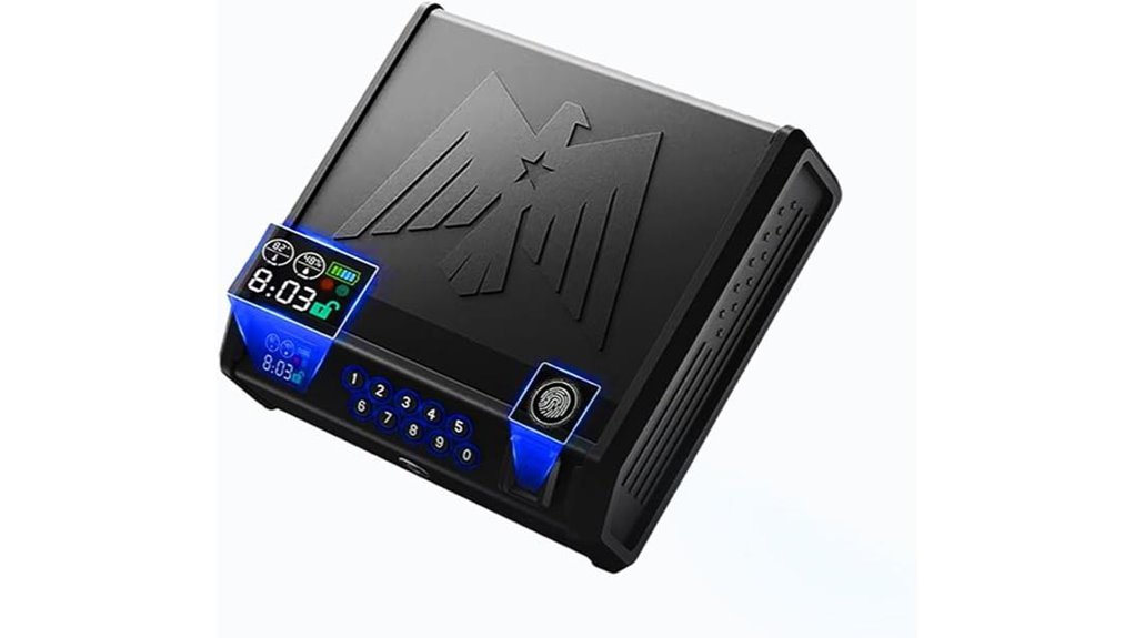 fingerprint lcd gun safe