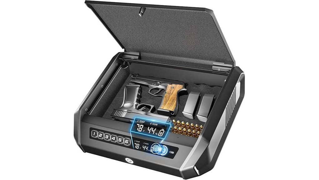 fingerprint lcd gun safe