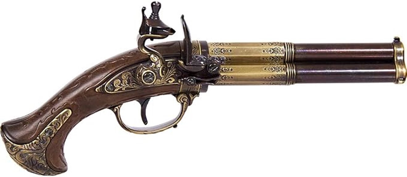 french 18th century brass pistol