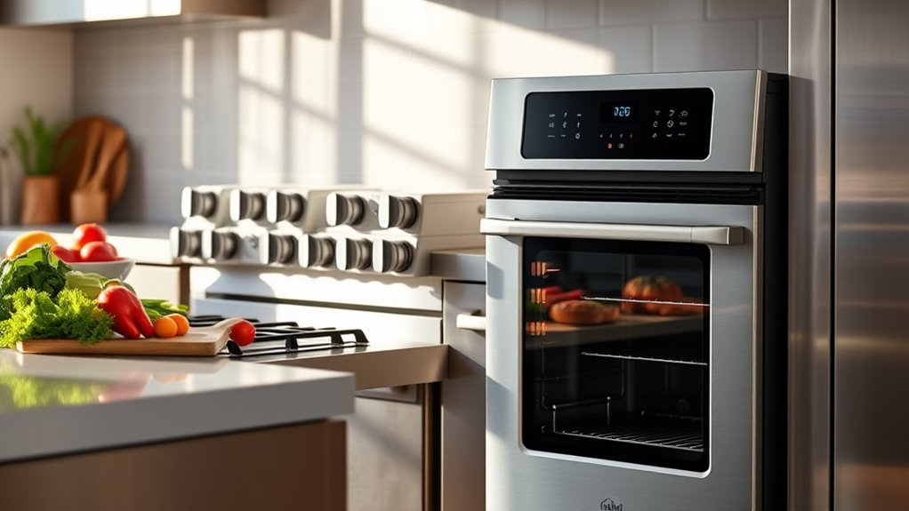 gas range with air fryer