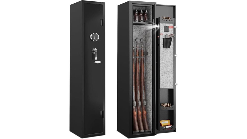 gun safe with led lighting