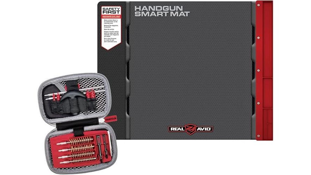 handgun cleaning kit with mat