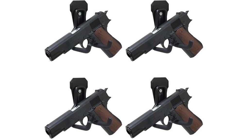 heavy steel handgun storage