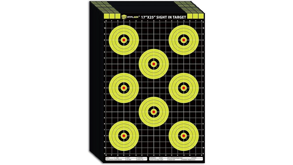 high visibility bullseye targets