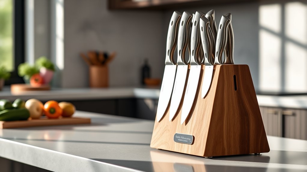 knife block with sharpener essentials