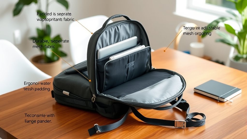 laptop compartment size and comfort
