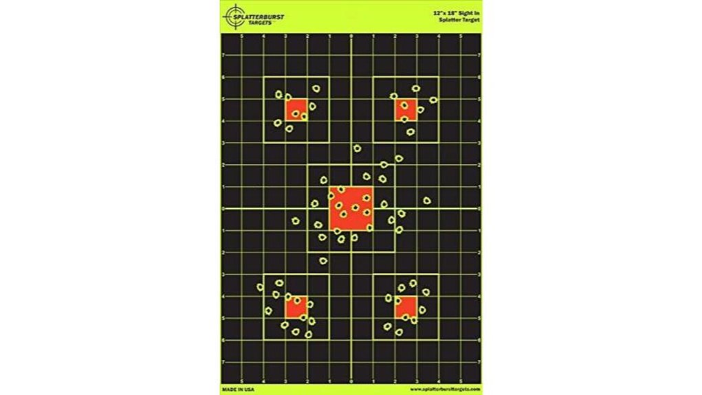 large fluorescent splatter target