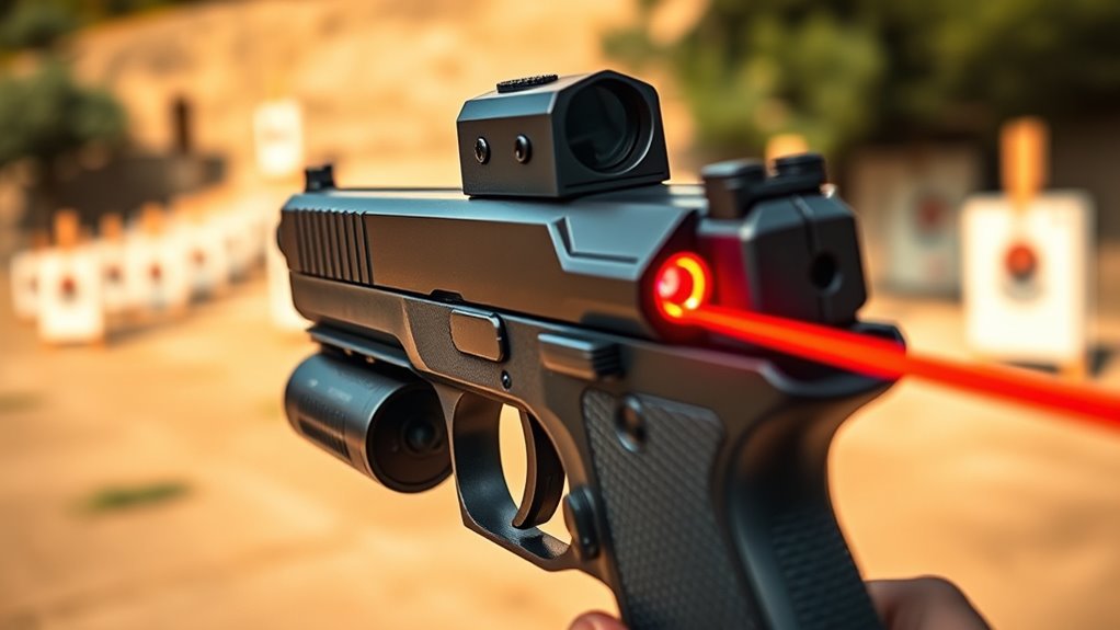 laser visibility and battery life