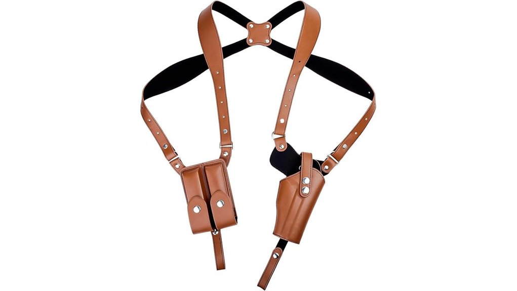 leather shoulder holster with magazine pouch