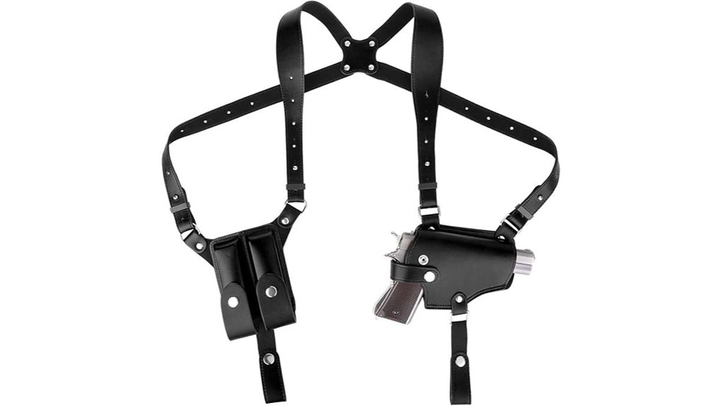 leather shoulder holster with magazine pouch