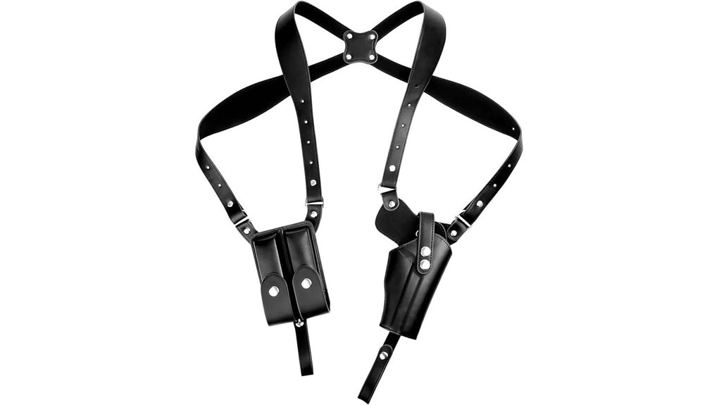 leather shoulder holster with magazines