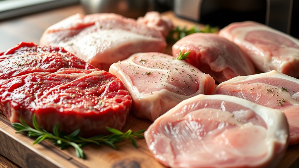 meat size fat temperature