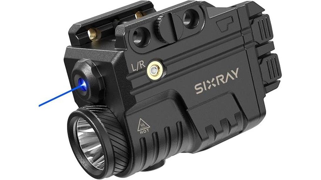 pistol laser flashlight combo