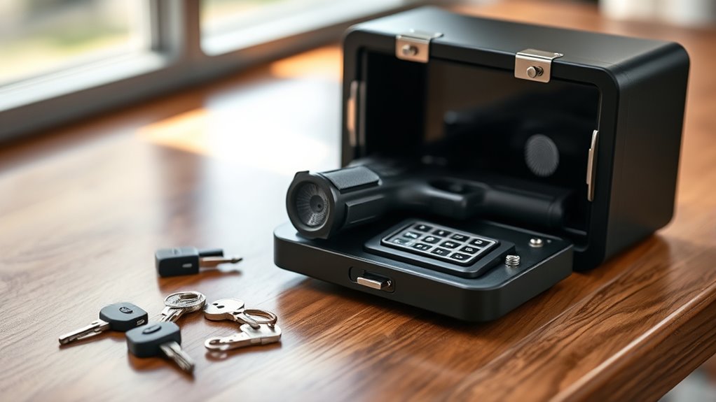 pistol lock box features